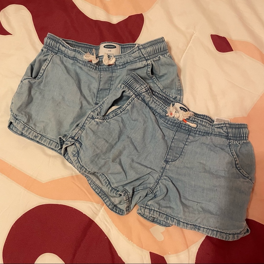Lot of 2 Old Navy Shorts Girls Medium 8 Blue